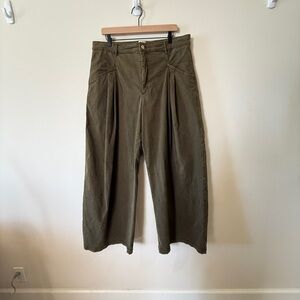 Women’s Olive Green Wide-Leg Pants form Anthropologie